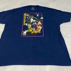 My Hero Academia Navy Graphic T-Shirt with Anime Design Size Men’s 3XL
